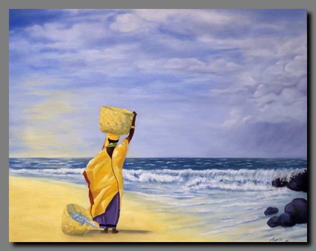 Fischverkuferin-Gambia